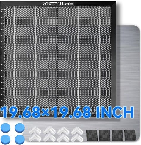 Honeycomb Laser Bed - 500 × 500 × 22mm Working Table with Aluminum Panel for XTool D1 /D1 Pro and Most Engraver Cutting Machine,Engraver Machine Accessories for Smooth Cut in Saudi Arabia