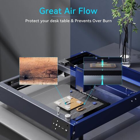 Honeycomb Laser Bed - 500 × 500 × 22mm Working Table with Aluminum Panel for XTool D1 /D1 Pro and Most Engraver Cutting Machine,Engraver Machine Accessories for Smooth Cut in Saudi Arabia