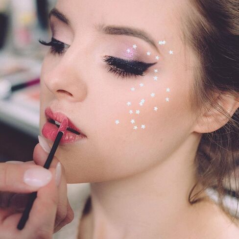 جليتر آرت كرافت، رقائق مكتنزة ثلاثية الأبعاد على شكل نجمة 3 مم من أجل الوحل وفن الأظافر والأكواب وحرف الراتنج وحفلات المهرجانات - 0.35 أونصة (10 جم) (فضي ليزر) in Kuwait