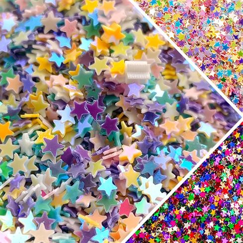 Sourcingbay 3mm Holographic Star Glitter, 0.35 oz, Laser Silver in Saudi Arabia