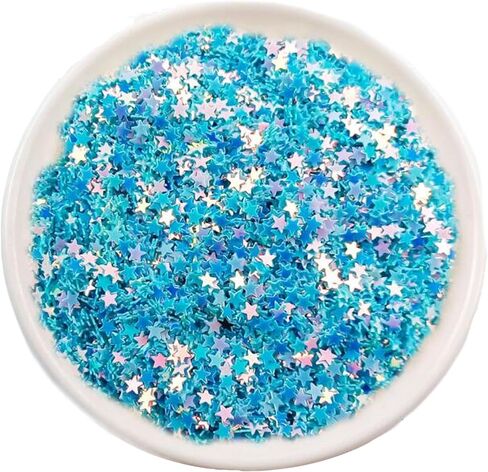 Sourcingbay 3mm Holographic Star Glitter, 0.35 oz, Laser Silver in Saudi Arabia