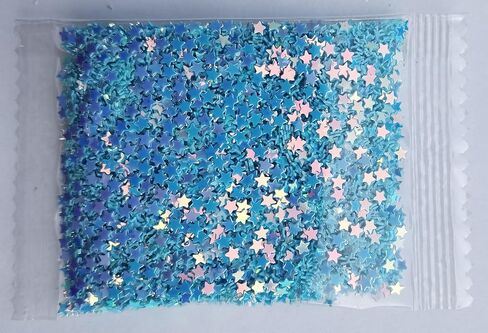 Sourcingbay 3mm Holographic Star Glitter, 0.35 oz, Laser Silver in Saudi Arabia