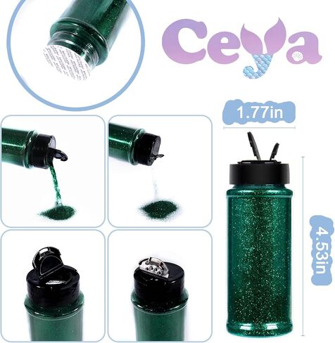 Ceya 3.5oz/ 100g Ultra Fine Glitter Powder Black Glitter 1/128" 0.008" 0.2mm for Roses Slime Epoxy Resin Craft Tumbler Jewelry Nail Art Festival Makeup Scrapbook Painting Wedding Cards in Kuwait