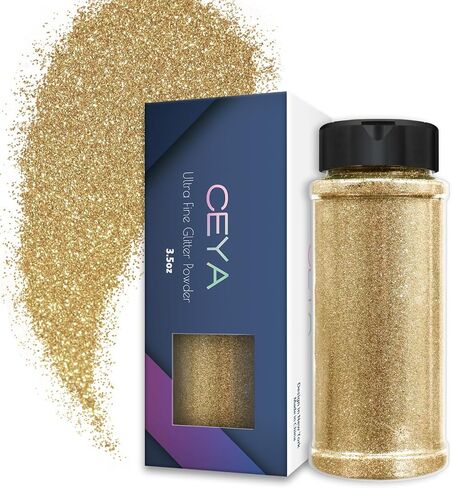 Ceya 3.5oz/ 100g Ultra Fine Glitter Powder Black Glitter 1/128" 0.008" 0.2mm for Roses Slime Epoxy Resin Craft Tumbler Jewelry Nail Art Festival Makeup Scrapbook Painting Wedding Cards in Kuwait