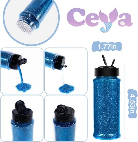 Ceya 3.5oz/ 100g Ultra Fine Glitter Powder Black Glitter 1/128" 0.008" 0.2mm for Roses Slime Epoxy Resin Craft Tumbler Jewelry Nail Art Festival Makeup Scrapbook Painting Wedding Cards in Kuwait
