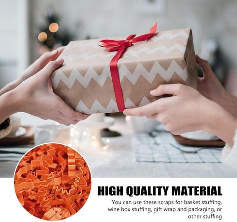 ZEBMOON 1 LB White Crinkle Cut Paper Shred Filler Great for Gift Wrapping, Basket Filling, Birthday, Wedding, Halloween, Thanksgiving, Christmas Day, New Year Party Decorations Filling Supplies in Kuwait