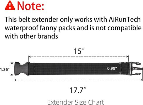 AiRunTech Extender Belt Adjustable Strap for Waterproof Fanny Pack/Pouch M 5"(2 Pack) in Saudi Arabia