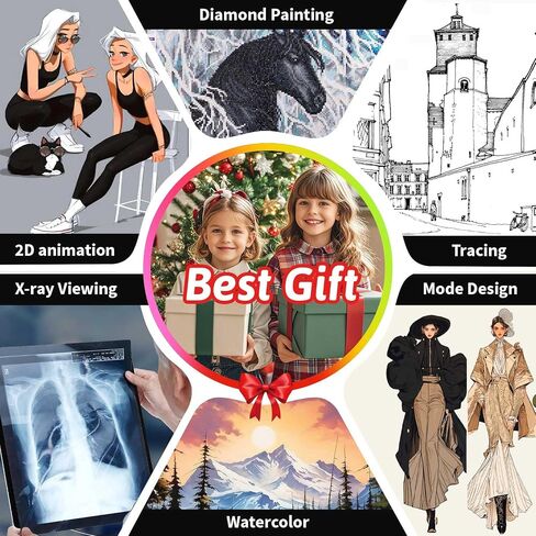 Rechargeable A3(16.73"x13.5") Light Pad for Diamond Painting,Tracing Light Box with Stand/Clip/Magnet,3 Colors and 6 Levels of Brightness Light Board for Artists,Drawing,Sketching,Animation,Tracing in Saudi Arabia