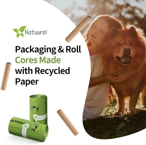 Biodegradable Dog Poop Bags-270Bags 18Rolls, Poop Bags for Dogs Made of Cornstarch, Certified ASTM D6400 By USA, Unscented, Suitable for Large |Small Dogs (Green) in Saudi Arabia