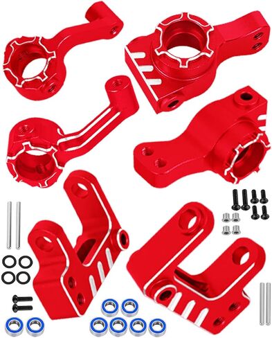 RC Upgrades Part for ECX 1/10 2WD Ruckus,Axe,Brutus,Circuit,AMP MT,AMP DB,AMP Crush,K&N Torment,Alloy Caster Block,Steering Blocks,Rear Stub Axle Carriers w/4pcs Wheel Hex,Navy Blue in Kuwait