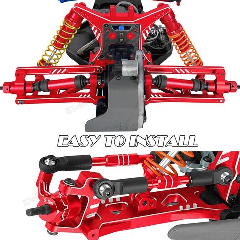 RC Upgrades Part for ECX 1/10 2WD Ruckus,Axe,Brutus,Circuit,AMP MT,AMP DB,AMP Crush,K&N Torment,Alloy Caster Block,Steering Blocks,Rear Stub Axle Carriers w/4pcs Wheel Hex,Navy Blue in Kuwait
