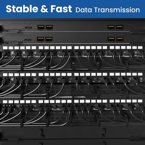 كابلات فائقة الوضوح Cat6 كابل إيثرنت بطول 75 قدم بسرعة 10 جيجابت في الثانية، أسود in Kuwait