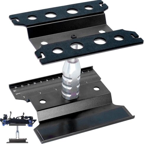 RC Car Repair Work Stand Lift Lower Adjustable Workstation Aluminum 360 Degree Rotation for 1/8 1/10 1/12 RC Car Traxxas Slash TRX4 Arrma Axial SCX10 Losi Redcat Wltoys RC Crawler Monster Truck Buggy in Saudi Arabia