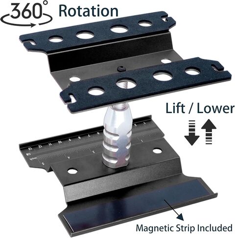 RC Car Repair Work Stand Lift Lower Adjustable Workstation Aluminum 360 Degree Rotation for 1/8 1/10 1/12 RC Car Traxxas Slash TRX4 Arrma Axial SCX10 Losi Redcat Wltoys RC Crawler Monster Truck Buggy in Saudi Arabia
