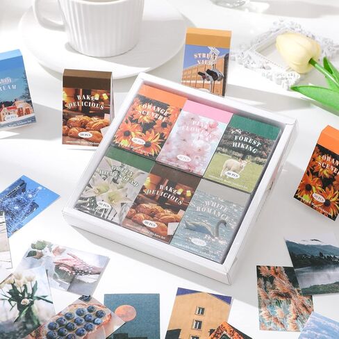 12 Sets 600 Sheets Washi Stickers for Journaling, Daily Quote Flower Nature Travel Stickers Vintage Aesthetic Scrapbook Sticker Set for Bullet Journal Art Diary Card Craft Gifts Planner Notebook in Kuwait