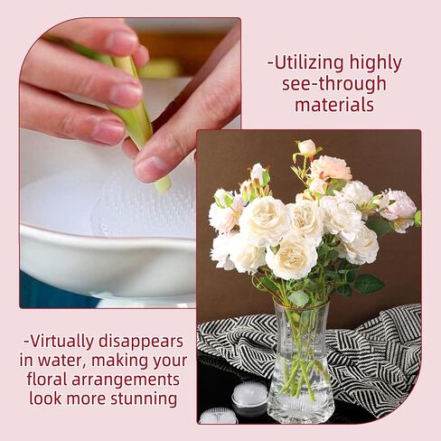 2Pcs Clear Plastic Flower Frog Pin Holders for Arrangements Vase - 2.76 Inch (70mm) - Reusable Round Floral Pin Frogs for Flower Arranging - Floral Arrangement for Home, Garden, and Plant Decorations in Saudi Arabia