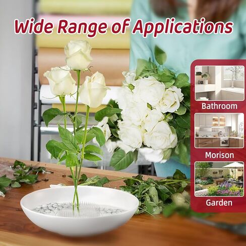 2Pcs Clear Plastic Flower Frog Pin Holders for Arrangements Vase - 2.76 Inch (70mm) - Reusable Round Floral Pin Frogs for Flower Arranging - Floral Arrangement for Home, Garden, and Plant Decorations in Saudi Arabia