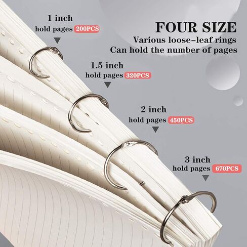 حلقات مجلد بأحجام متنوعة، 35 قطعة، حلقة ورق فضفاضة، حلقات كتاب (1،1.5،2،3 بوصة)، مشابك حلقية، حلقات معدنية لبطاقات الفهرسة، حلقات لبطاقات الفلاش، حلقات الكمبيوتر المحمول، حلقات ربط in Kuwait
