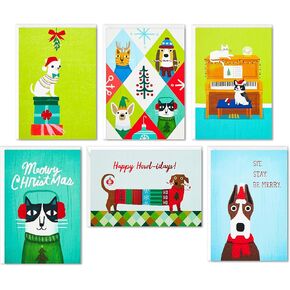 Hallmark Boxed Christmas Cards Assortment, Vintage Red Truck (4 Designs, 12 Cards and Envelopes)