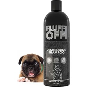 Fluff Off! by Girl With The Dogs, Natural Deshedding Dog & Cat Shampoo, 16 Oz, Made in USA, 8 Wks+