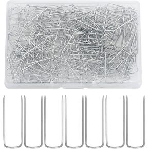 200 Pcs Sewing U-pins Fork Pins Needlecrafts Pins for Quilting Double Blocking Pins Stainless Steel Sewing Pins Multipurpose Straight Pins for Sewing Jewelry Display Home Decor (0.9 Inch Long)