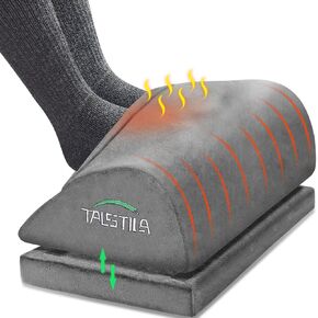 TALSTILA Foot Rest for Under Desk at Work, Under Desk Footrest, Ergonomic 2 Adjustable Heights Footrest, Footrest with Feet Warm Pocket, for Office Desk & Office Chair