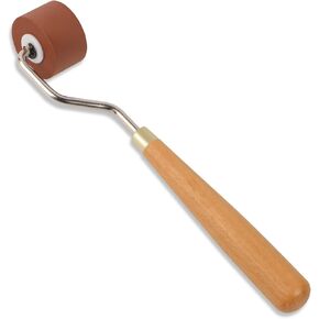 Rubber Brayer Roller for Crafting, Brayer Roller for Printmaking, Craft Stamping Brayers Roller for Anti Skid Tape Construction Tools, Print, Wallpapers and Scrapbooks(0.8")