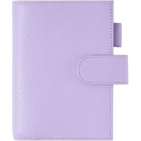 Moterm Leather Cover for Moleskine - Fits Daily/Weekly Planner and Classic, with Pen Loop, Card Slots and Back Pocket (Pebbled-Lavender)