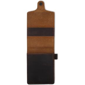 Genuine Leather Top Bound 3 x 5 Memo Notebook Cover Compatible with Rite in The Rain All Weather Oxford Spiral ZICOTO Aesthetic Mini Pocket Notepad Holder Top Spiral Notebook Hold Pen Brown