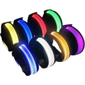 8 PCS LED Glow Bracelets, Christmas Light Up Bracelets Set - Glow in The Dark Party Bracelets Favors Supplies for Christmas, Concerts, Festivals, Game Prizes, Sports, Rave Accessories.