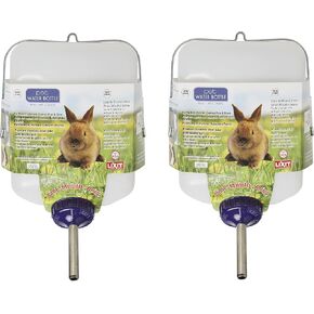 Lixit Widemouth Cage Water Bottles for Rabbits, Ferrets, Guinea Pigs, Rats and Other Small Animals. (White, 64 Ounce Pack of 2)