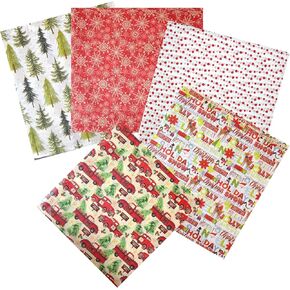 Iconikal 150-Count Christmas Tissue Paper, Wrapping Paper 20 x 20-inches Assorted Printed Designs, Snowflake, Red Truck, Christmas Tree, Premium Quality for Gifts and Party Decorations