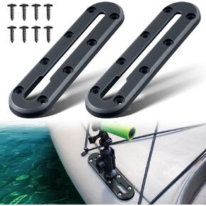 Kayak Track, 7 Inch Kayak Low Profile Track for Fishing Rod Holder, Kayak Gear Track Accessories for Cup Holder, Kayak Accessories Mount Track, Kayak Rail Track for Paddle Holders (4 Pack)