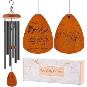 Bestie Gifts for Women, Friend Gifts for Women,Unique Friendship Gifts for Birthday, Christmas, Mothers Day, Wind Chimes Gift for Home Decor