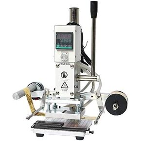 Digital Semi Automatic Leather Hot Foil Stamping Machine Heat Press Machine Manual Embossing Tool Creasing Wood Paper PVC Card Printer DIY Hot Press Machine