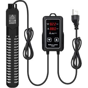 Aquarium Heater,300W Fish Tank Heater with Intelligent Temperature Control System,Over-Temperature Protection and Automatically Stop Heating System Leaving Water for Saltwater and Freshwater