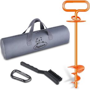 Heavy Duty Dog Anchor, Dog Tie Out Stake for Dogs up to 220lbs, 360° Degree Rotation Dog Tether, No tangling Dog Stake Kits for Yard, Outdoor, Beach, Trampoline