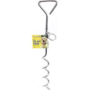 Roscoe's Pet Products Steel Spiral Tie Out Stake for Dogs. 4 (9mm, 16 inch)