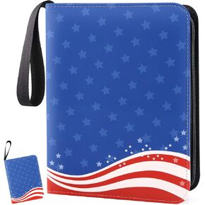 Collectible Trading Card Albums，Card Binder Fits 400 Cards with 50 Removable Sleeves，Display Game Card Case book Holder for TCG, Sports Card