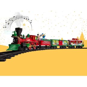 Lionel Disney Battery-Operated Mickey Mouse Express Toy Train Set with Bluetooth, Locomotive, Train Cars, & Track with Authentic Train Sounds, Lights, & Water Vapor Smoke Effects for Kids 4+ in Saudi Arabia