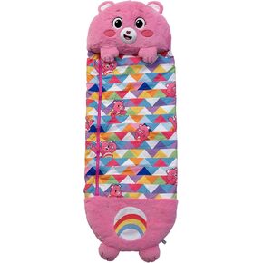 Happy Nappers: Care Bears Sleep Sack Medium - Cheer Bear - 54 x 20, 2-in-1: Plush Character Opens Into Sleeping Bag, Soft Nap & Play Animal, Kids 3+
