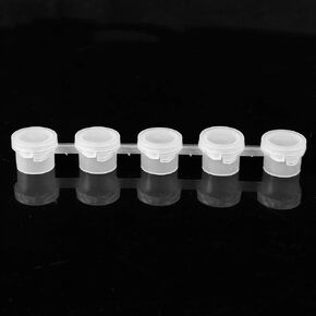 YiZYiF Plastic Mini Empty Paint Pots Paint Strips Paint Cup Pots Arts and Crafts Watercolor Draw Pigment Palette Storage Containers 5 Cups 3ml
