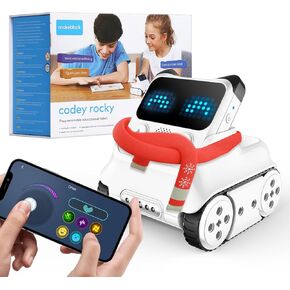 Makeblock Codey Rocky Interactive Emo Robot, Coding for Kids 8-12, STEM Toys Support Scratch Python Programming, Smart Robotics Gift for Kids 6+