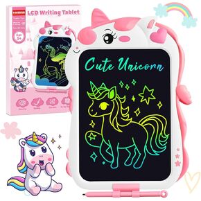 Unicorn Toys LCD Writing Tablet for Kids, Reusable 8.5 Inch Kids Drawing Tablet, Educational Drawing Pad Doodle Board for Toddler Toys, Birthday Gifts for Ager3 4 5 6 7, Cute Girl Toys