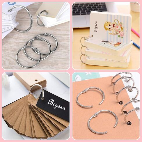 Binder Rings 2 Inch (20 Pack) Silver Office Book Rings, Loose Leaf Binder Rings, Metal Book Rings, Nickel Plated Steel Binder Rings for School, Office and Home in Saudi Arabia