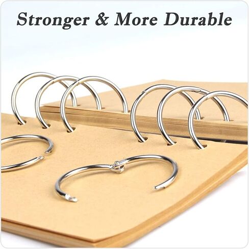 Binder Rings 2 Inch (20 Pack) Silver Office Book Rings, Loose Leaf Binder Rings, Metal Book Rings, Nickel Plated Steel Binder Rings for School, Office and Home in Saudi Arabia
