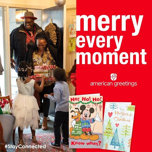 بطاقات شكر للعطلة من American Greetings مع مظاريف، ورقائق ثلج حمراء (25 قطعة) in Kuwait