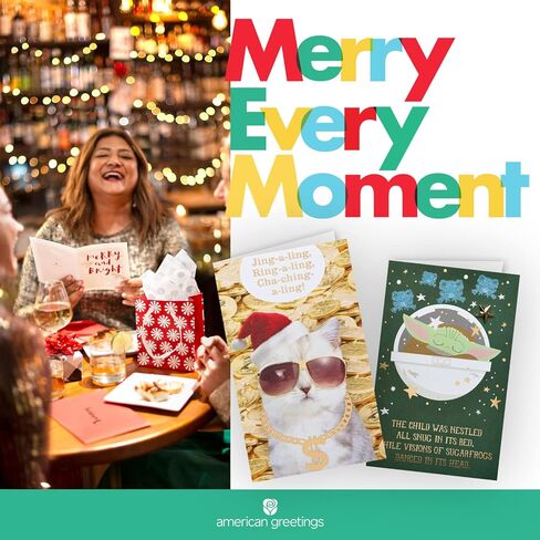 بطاقات شكر للعطلة من American Greetings مع مظاريف، ورقائق ثلج حمراء (25 قطعة) in Kuwait