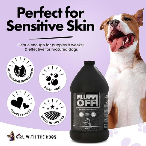 Fluff Off! by Girl with The Dogs Natural Deshedding Dog & Cat Shampoo 8Wks+ in Saudi Arabia
