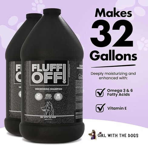 Fluff Off! by Girl with The Dogs Natural Deshedding Dog & Cat Shampoo 8Wks+ in Saudi Arabia